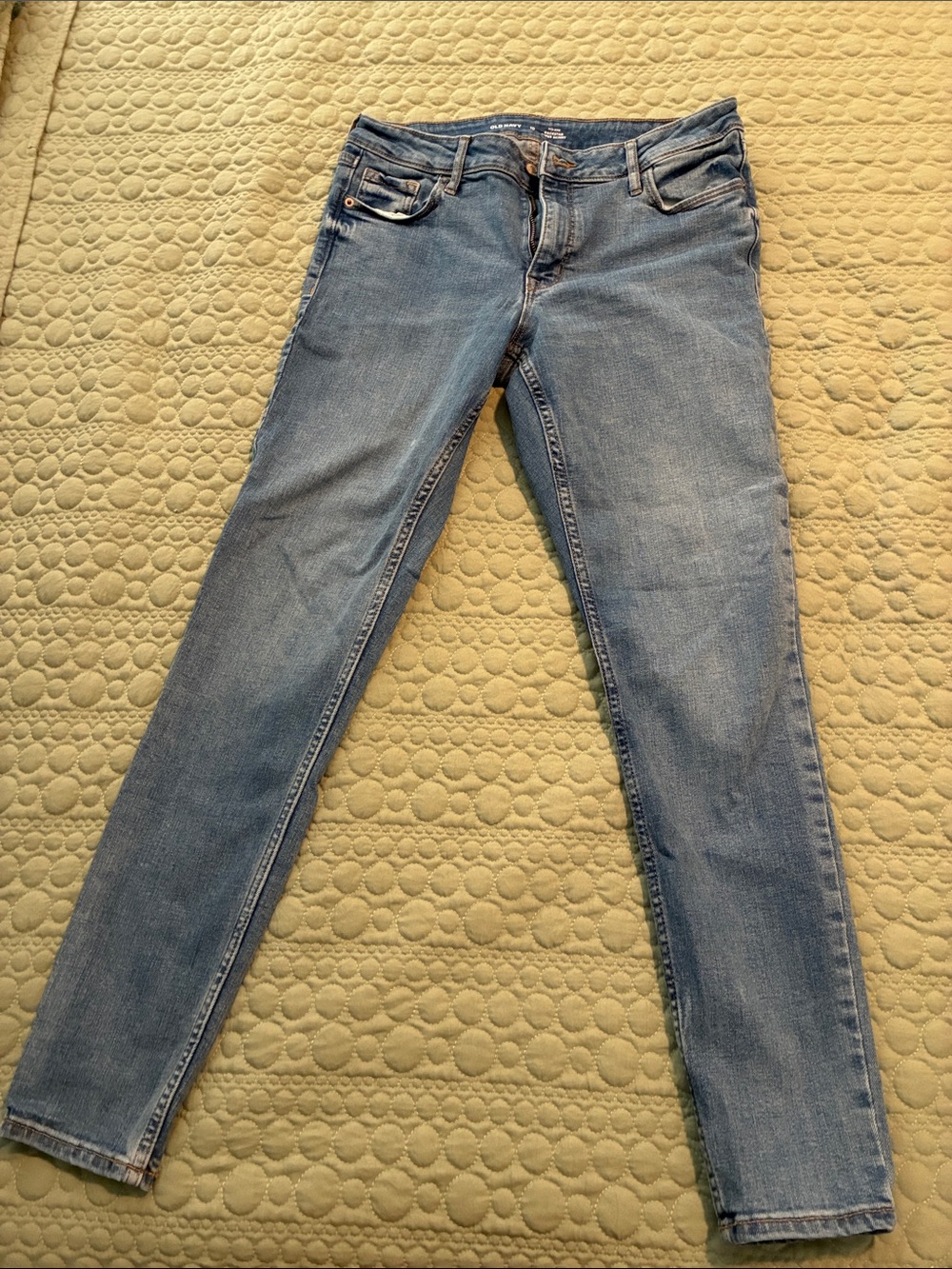 Old Navy Light Blue Mid Rise Rockstar Super Skinny Jeans